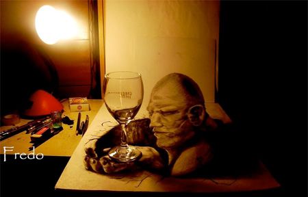 Карандашные рисунки «3D»