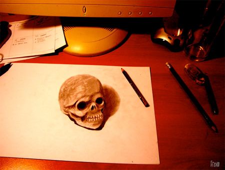 Карандашные рисунки «3D»