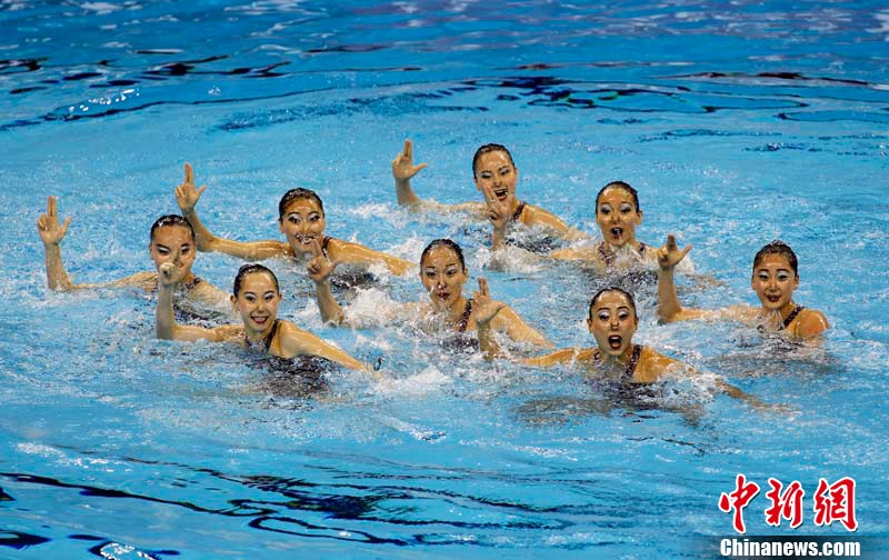 18 июля в Шанхайском восточном спортивном центре прошли предварительные соревнования по синхронному плаванию в рамках 14-го чемпионата мира по плаванию в Шанхае.
