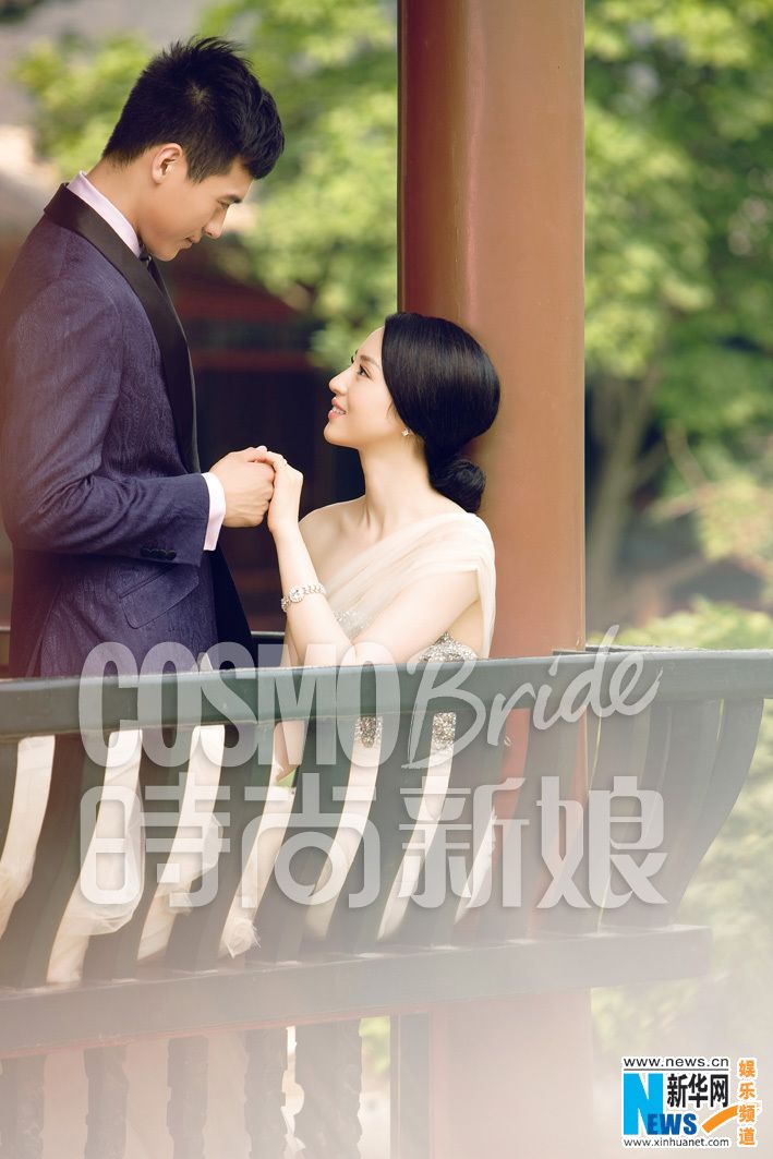 Звезды-супруги Дун Сюань и Гао Юньсян в свадебных снимках