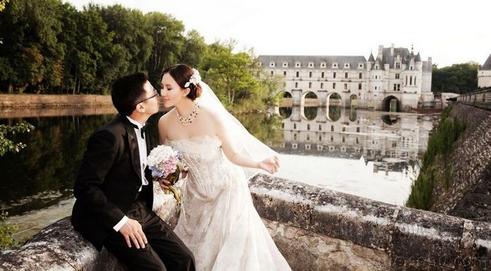 Звезда Мэн Яо в свадебных снимках, снятых в Европе