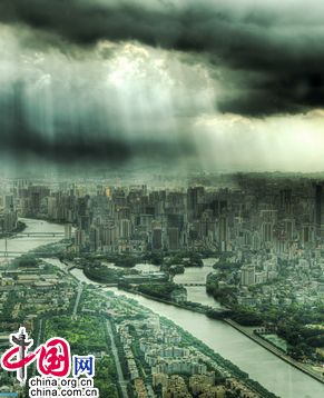 Пейзажи Гуанчжоу с высоты птичьего полета