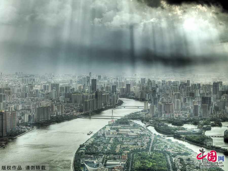 Пейзажи Гуанчжоу с высоты птичьего полета