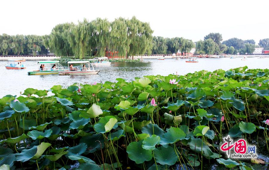 Улица баров на берегу озера Хоухай в Пекине