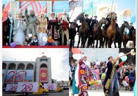 В честь 20-летия независимости Кыргызстана в Бишкеке состоялись военный парад и шествие трудящихся