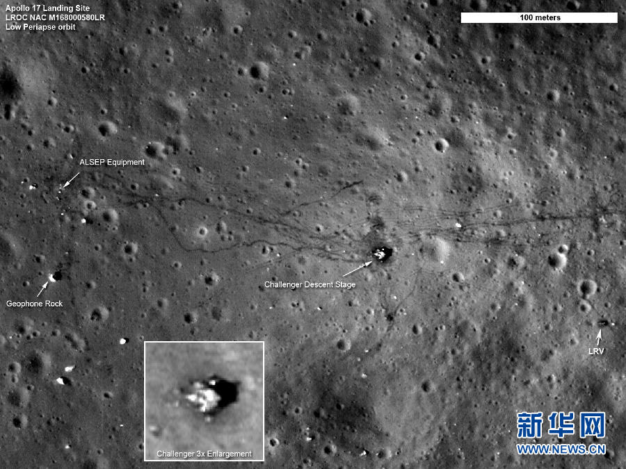 По сообщению Лента.ру, зонд Lunar Reconnaissance Orbiter (LRO) снова сфотографировал место посадки американских миссий 'Аполлон 12', 'Аполлон 14' и 'Аполлон 17'. 