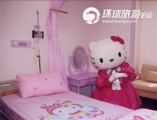 Симпатичная больница на тему «Hello Kitty» на острове Тайвань15