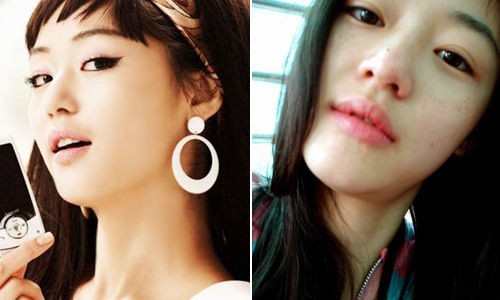 Корейские звезды до и после макияжа 5