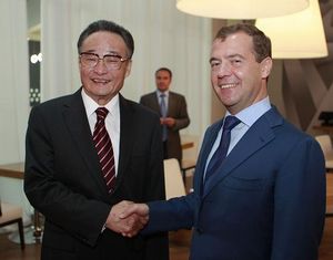 У Банго встретился с президентом России Д. Медведевым