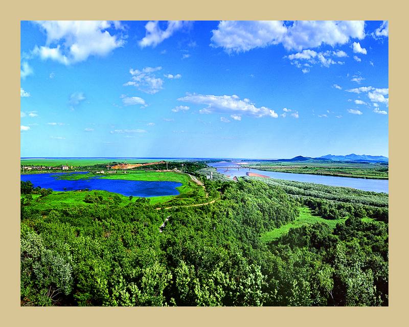 Пейзажный район Фанчуань, откуда открываются виды с трех стран
