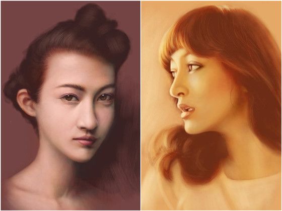 Портреты, созданные японским художником, используя ?iTouch?