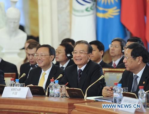 Вэнь Цзябао выступил на 10-м заседании Совета глав правительств государств-членов ШОС