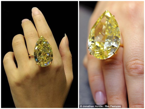 Желтый бриллиант ушел с молотка в Женеве за 12,36 млн. долларов США1