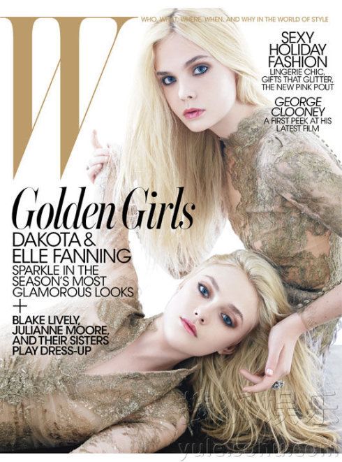 Сестры Dakota Fanning и Elle Fanning на модном журнале «W» №12