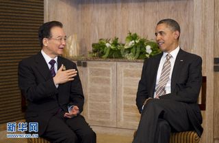 Вэнь Цзябао встретился с президентом США Б. Обамой