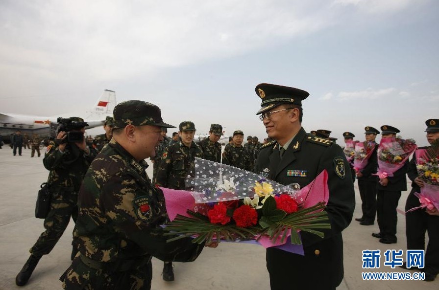 Китайские участники международных антитеррористических учений вернулись домой 1