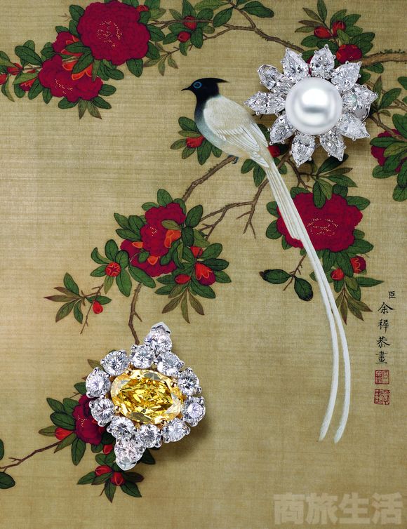 Прекрасное сочетание ювелирных изделий и китайской живописи4