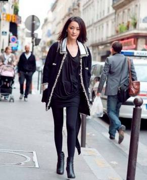 Актриса Чжоу Сюнь в Париже