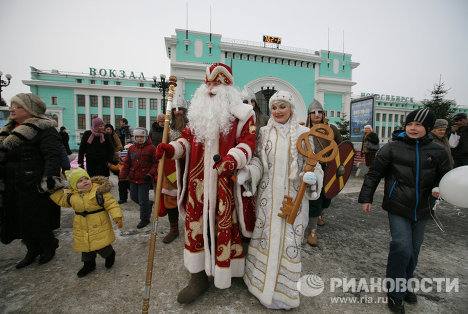 Главный Дед Мороз Сибири приехал в Новосибирск