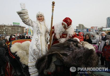 Главный Дед Мороз Сибири приехал в Новосибирск