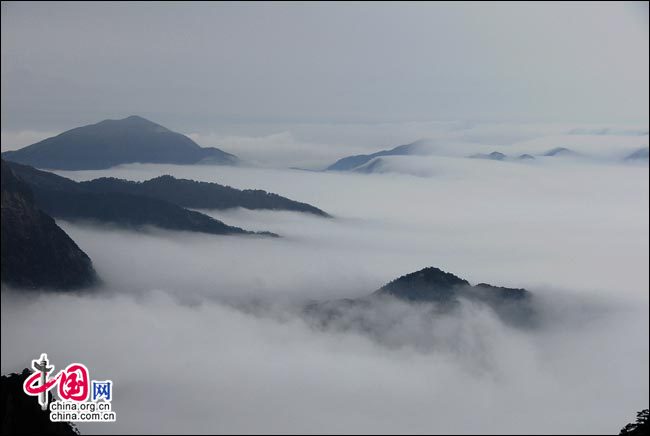 Неповторимая зимняя красота в горах Хуаншань