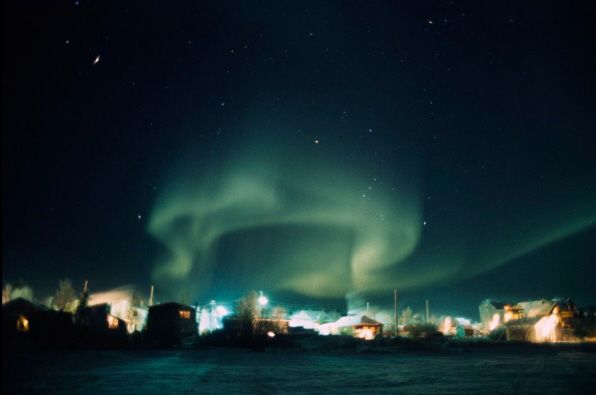 Красивое полярное сияние в объективе японского фотографа 