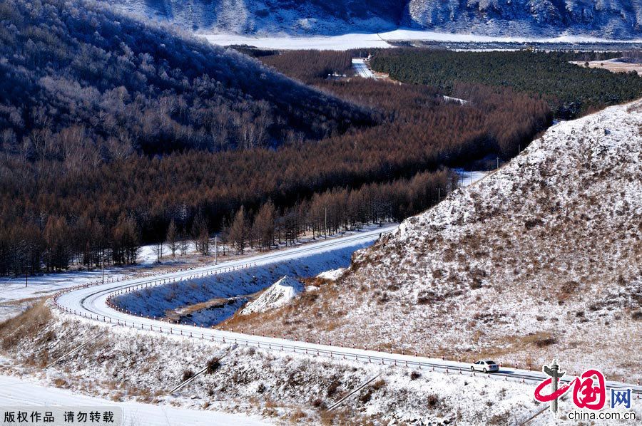 Сказочные зимние пейзажи степи Башан во Внутренней Монголии