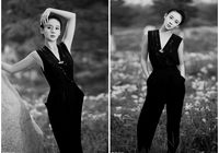 Восходящая телезвезда Юань Шаньшань в черно-белых снимках