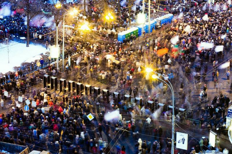 Фото: митинг против Путина на Пушкинской площади