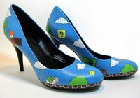 Ручная обувь на тему игры супер Марио