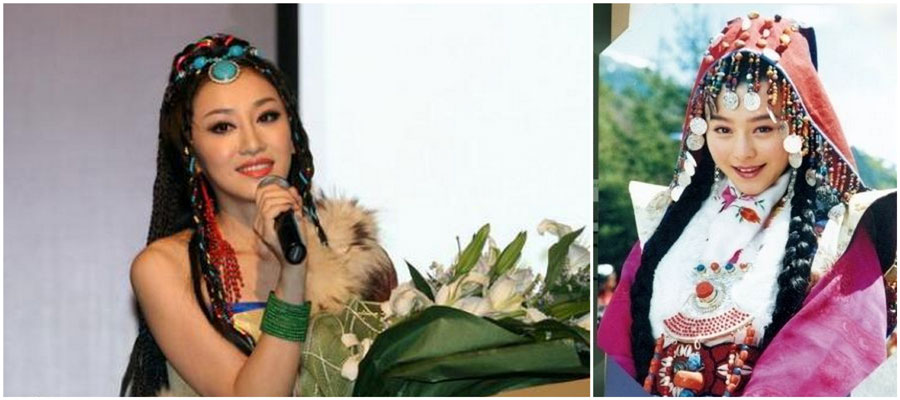Актрисы в одежде тибетского стиля, кто красивее?