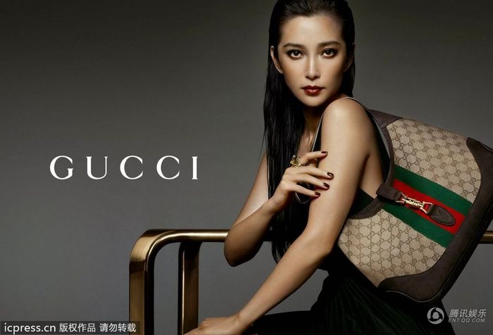 Известная китайская звезда Ли Бинбин в рекламе для «Gucci»