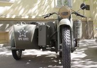 Произведенный в 1957 году военный мотоцикл СССР