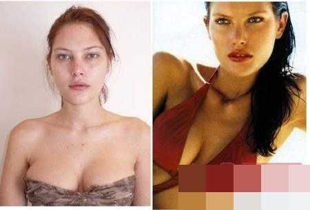  Супермодели до и после макияжа