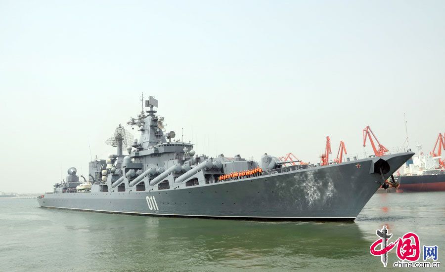 Отряд боевых кораблей ВМС России, принявший участие в учениях 'Морское взаимодействие-2012', покинул порт Циндао