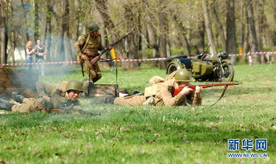 Восстановление сцен Второй мировой войны в Нижем Новгороде