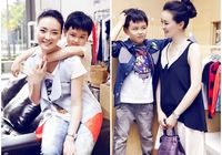 Известная телезвезда Ван Янь со своим сыном