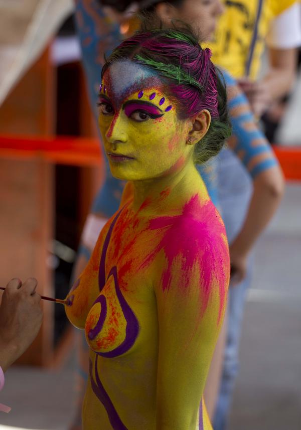 В Мексике прошел Шестой Международный фестиваль росписи тела (International Fonambules Body Paint Festival).