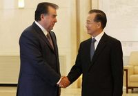 Вэнь Цзябао имел встречу с президентом Таджикистана Эмомали Рахмоном