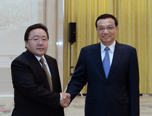 7 июня Вице-премьер Госсовета КНР Ли Кэцян в Доме народных собраний встретился с президентом Монголии Цахиагийном Элбэгдоржем.
