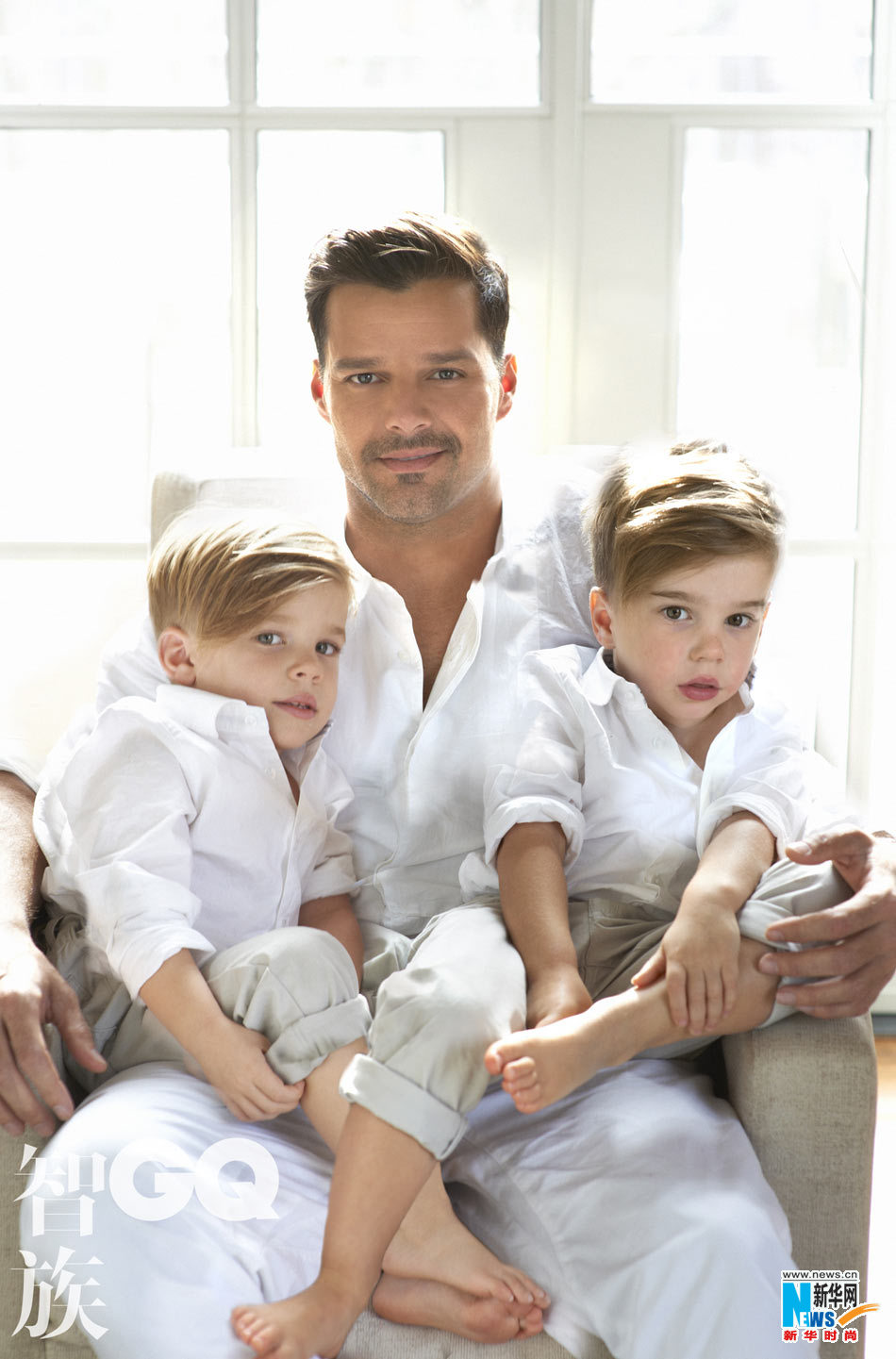 Рики Мартин и его сыновья