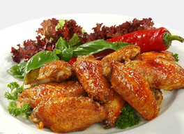 Китайская кухня - Острые куриные крылышки с чесноком