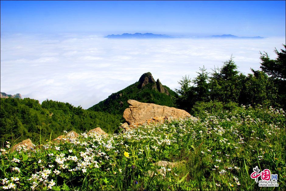 Сказочные горы Улиншань Пекина в дождь