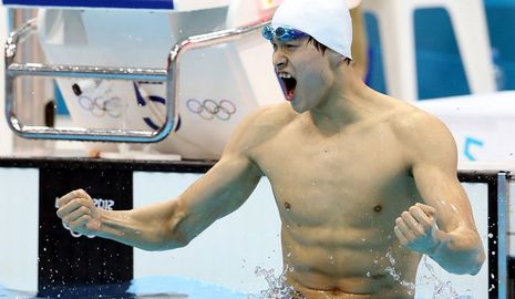 Китайский пловец Сунь Ян завоевал золотую медаль в плавании вольным стилем на 400 метров на лондонской Олимпиаде