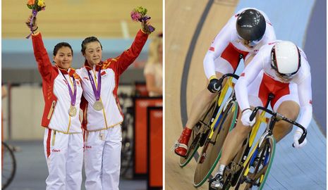 /Олимпиада-2012/ Команда Китая завоевала серебряные медали в командном спринте в женской велогонке на треке на Олимпиаде в Лондоне