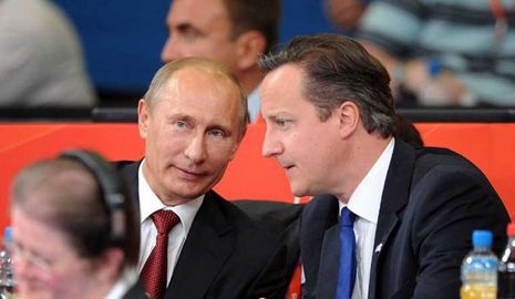 Олимпиада-2012: В. Путин и Д. Кэмерон наблюдают за олимпийским турниром по дзюдо