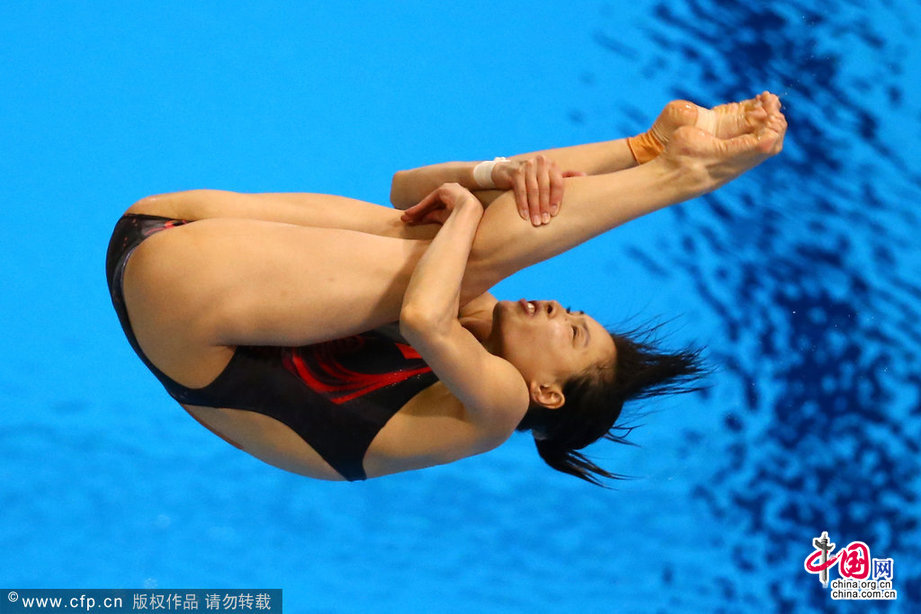 Китаянка У Минься завоевала золотую медаль на лондонской Олимпиаде в прыжках в воду с 3- метрового трамплина. 