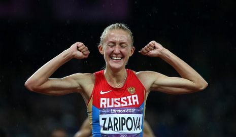 /Олимпиада-2012/ Россиянка Ю. Зарипова стала чемпионкой Олимпиады в беге на 3000 м с препятствиями