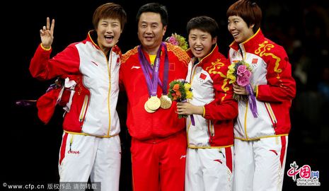 /Олимпиада-2012/ Женская команда Китая по настольному теннису -- вновь чемпион Олимпиады в Лондоне