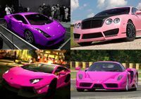 Фото: автомобили розового цвета разных оттенков